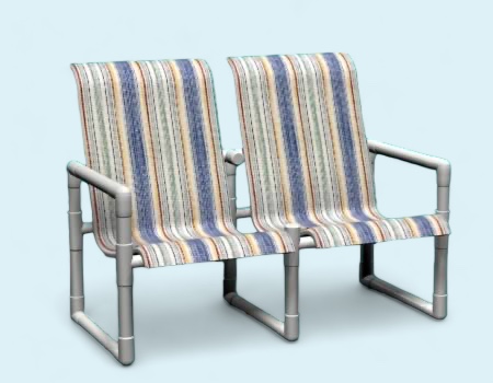PVC Sling Loveseat
